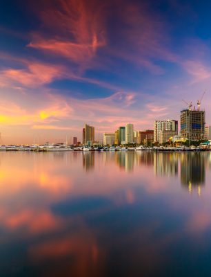 A Capital of Philippines Malina and an ocean captured during the sunset